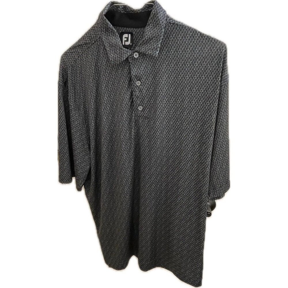 FootJoy FJ Performance Stretch Golf Polo Shirt Geometric Print Mens Extra Large